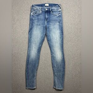 Mother The Looker mid-rise distressed skinny jeans women’s size 24